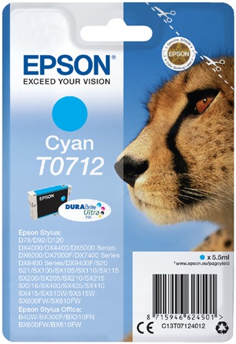 Inkcartridge Epson T0712 cyaan