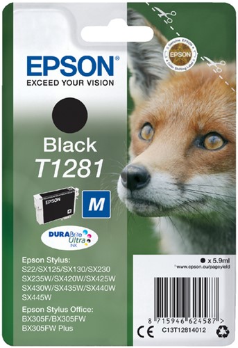 Inkcartridge Epson T1281 zwart