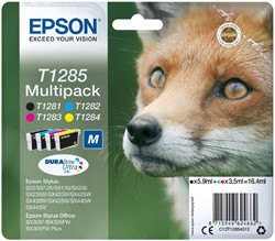 Inkcartridge Epson T1285 zwart + 3 kleuren
