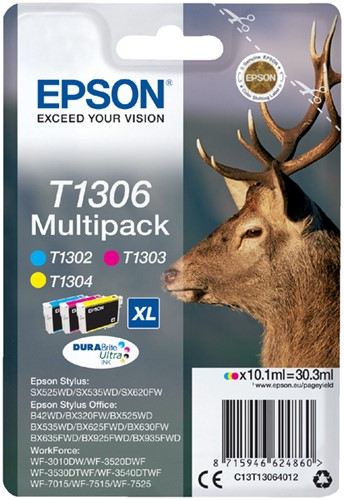 Inkcartridge Epson T1306 XL 3 kleuren