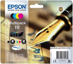Inkcartridge Epson T1626 16 zwart + 3 kleuren