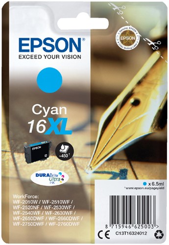 Inkcartridge Epson T1632 16XL cyaan