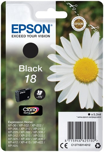 Inkcartridge Epson T1801 18 zwart