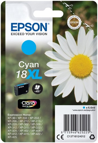 Inkcartridge Epson T1812 18XL cyaan
