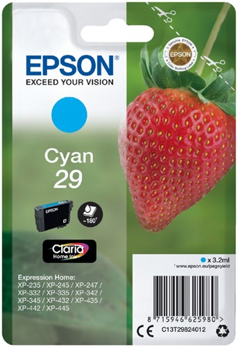 Inkcartridge Epson T2982 29 cyaan