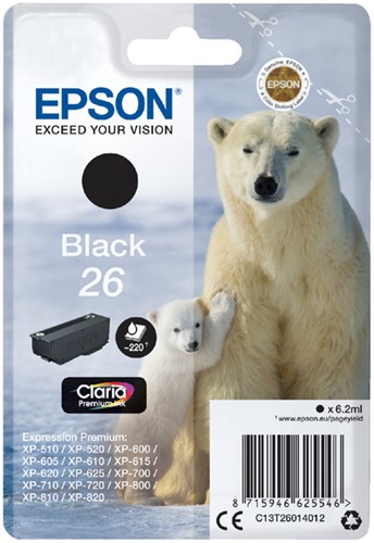 Inkcartridge Epson T2601 26 zwart