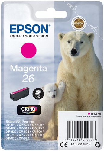 Inkcartridge Epson T2613 26 magenta