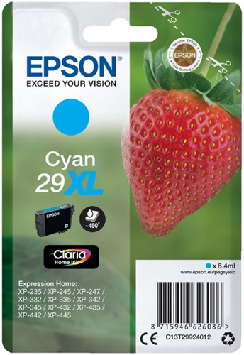 Inkcartridge Epson T2992 29XL cyaan