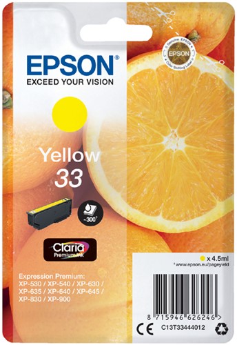Inkcartridge Epson T3344 33 geel