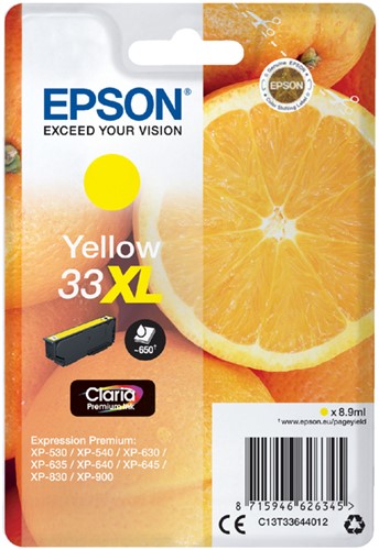Inkcartridge Epson T3364 33XL geel