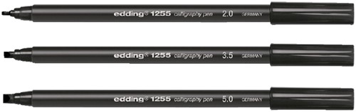 Kalligrafiepen Edding 1255  zwart pk/3-2