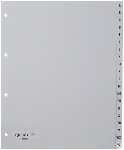 Tabbladen A4 A-Z 4g. grijs pp extra breed Quantore