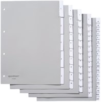 Tabbladen A4 5-insteek 4g. grijs pp Quantore-2