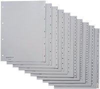 Tabbladen A4 januari-december 4g. grijs pp Quantore-2