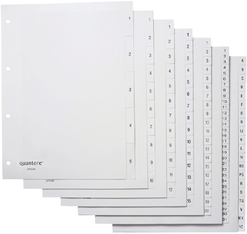 Tabbladen A4 1-5 4g. wit pp Quantore-2