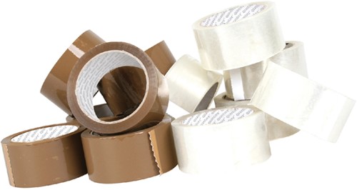 Verpakkingstape Quantore 50mmx60m bruin pk/6-2