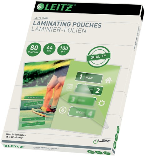 Lamineerhoes Leitz A4 2x80micron EVA 100stuks