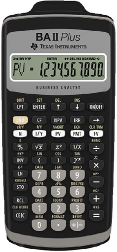 Rekenmachine TI-BAII plus