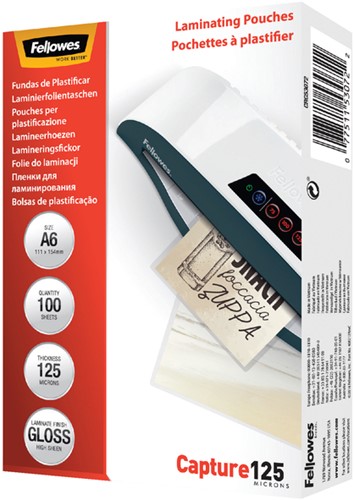 Lamineerhoes Fellowes A6 2x125micron ds/100