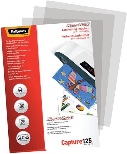 Lamineerhoes Fellowes A4 Superquick 2x125micron ds/100-2