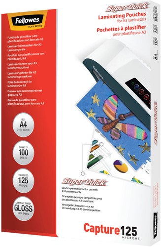 Lamineerhoes Fellowes A4 Superquick 2x125micron ds/100