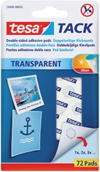 Kleefpad Tesa Tack transparant 72 stuks