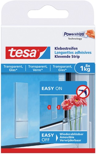 Powerstrip Tesa transparant 1kg pk/8