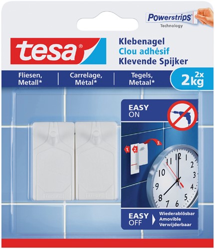 Klevende spijker Tesa voor tegels en metaal 2kg pk/2 