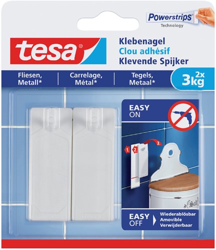 Klevende spijker Tesa voor tegels en metaal 3kg pk/2  