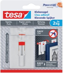 Klevende spijker Tesa voor behang en pleisterwerk vertelbaar 2kg pk/2 