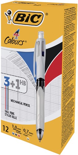 Balpen Bic 3-kleuren met vulpotlood HB 0.7mm-2