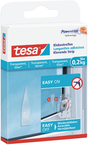 Powerstrip Tesa transparant 0.2kg pk/16