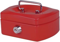 Geldkist 125x95x60mm met gleuf rood-3