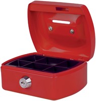 Geldkist 125x95x60mm met gleuf rood
