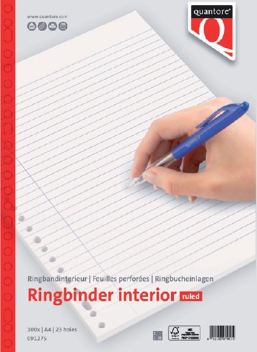 Ringbandinterieur A4 23r Quantore lijn pk/100