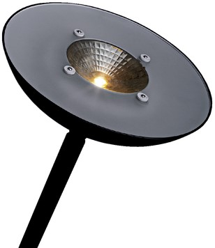 Vloerlamp Hansa led First staal zwart