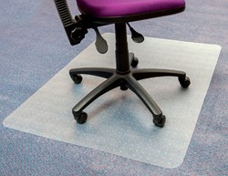 Stoelmat 120x150cm Floortex PVC tapijtvloer