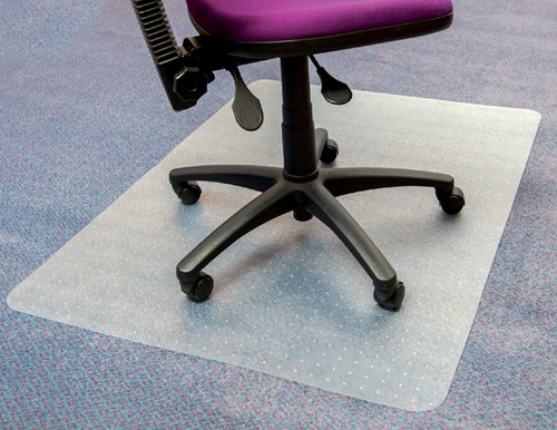 Stoelmat 120x150cm Floortex PVC tapijtvloer