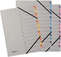 Sorteermap Pagna Easy 7tab A4 PP grijs/oranje-2