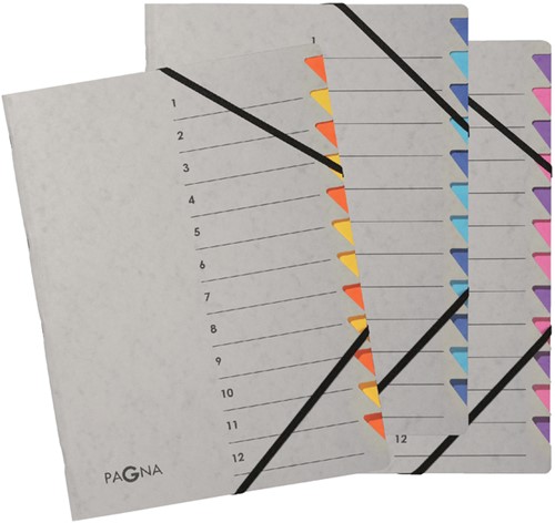 Sorteermap Pagna Easy 7tab A4 PP grijs/oranje-2