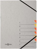 Sorteermap Pagna Easy 7tab A4 PP grijs/oranje