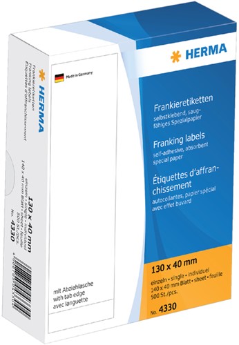 Etiket frankeer 130x40mm Herma 4330 ds/500