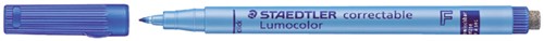 Viltstift Staedtler 305 F OHP Lumo correctable blauw