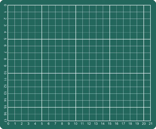Snijmat Rillstab 230x190mm A5 3-laags groen