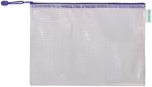 Opbergtas met rits Tarifold A4 blauw