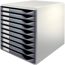 Ladenkastje Leitz 10 laden grijs/grijs