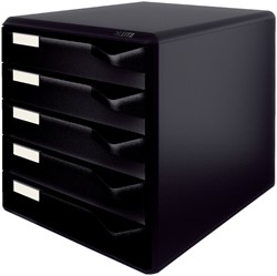 Ladenkastje Leitz 5 laden zwart/zwart
