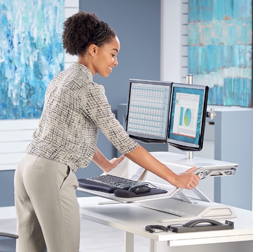 Meubel Fellowes Lotus zit-sta werkplek wit-3