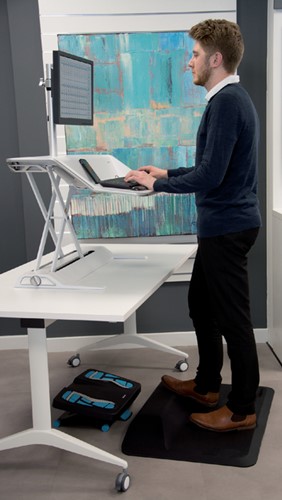 Vloermat Fellowes voetensteun ActiveFusion zwart