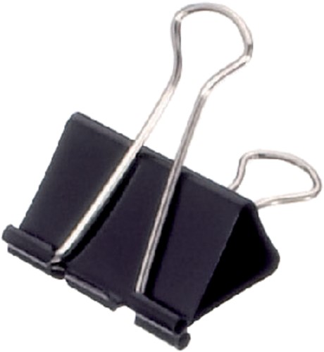 Papierklem Maul 213 Foldback 41mm capaciteit 19mm zwart ds/12